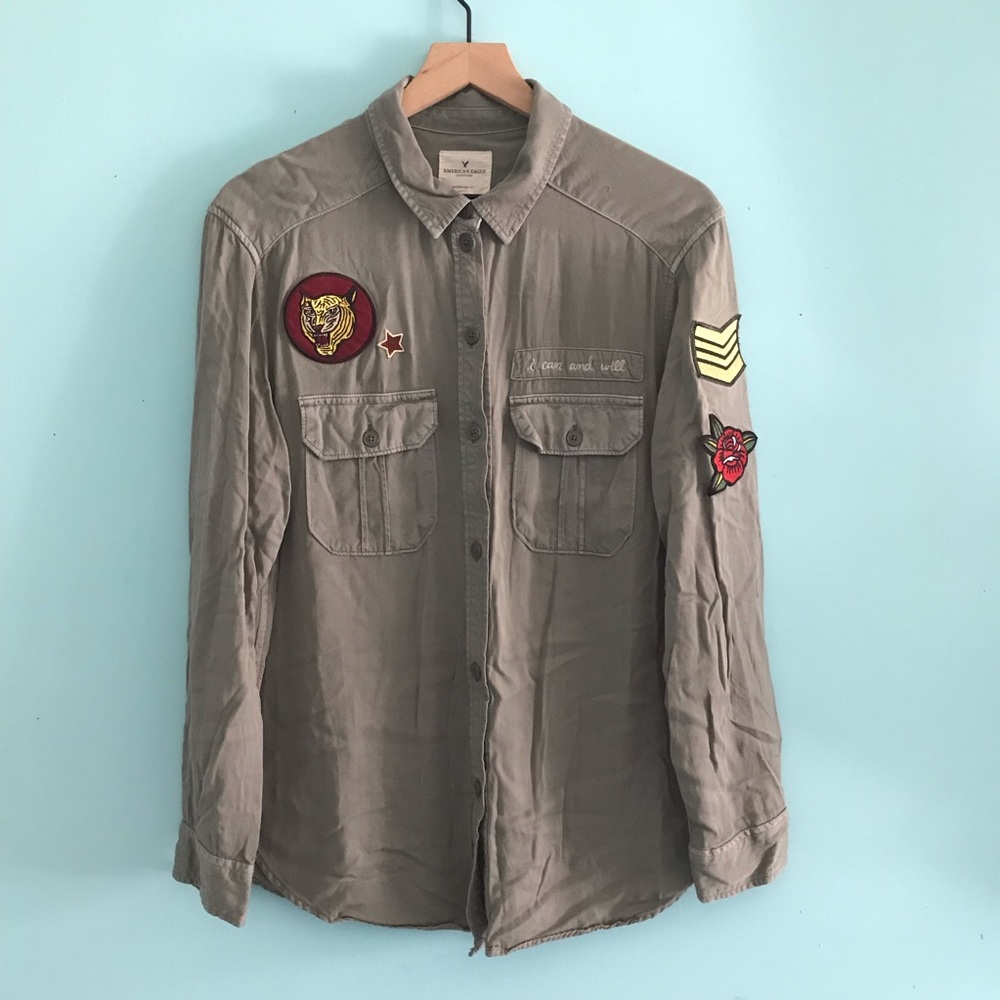 American Eagle Surplus Oversized Lion Rose Patche… - image 1